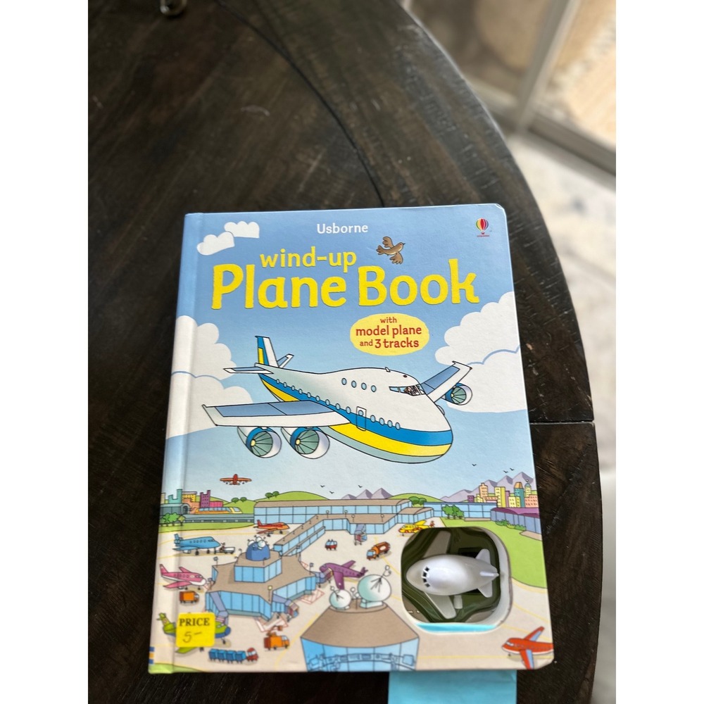 Usborne Wind-up Plane Book with Toy Airplane and 3 Tracks Interactive Board Book